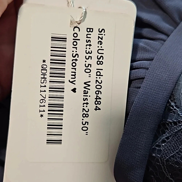 JJ's House A-Line Chiffon Dress Size 8 Stormy Scoop Neck - Picture 17 of 17